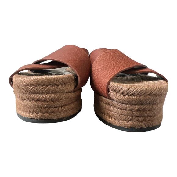 All Saints Sandal Womens EU 37 US 6 Harlem Espadrille Slide In Brick Casual Boho - Picture 4 of 12